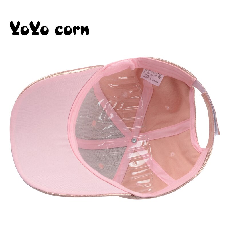 YOYOCORN Glitter Ponytail Baseball Cap Women Snapback Dad Hat Messy Bun Summer Hat Female Adjustable Hip Hop Hats