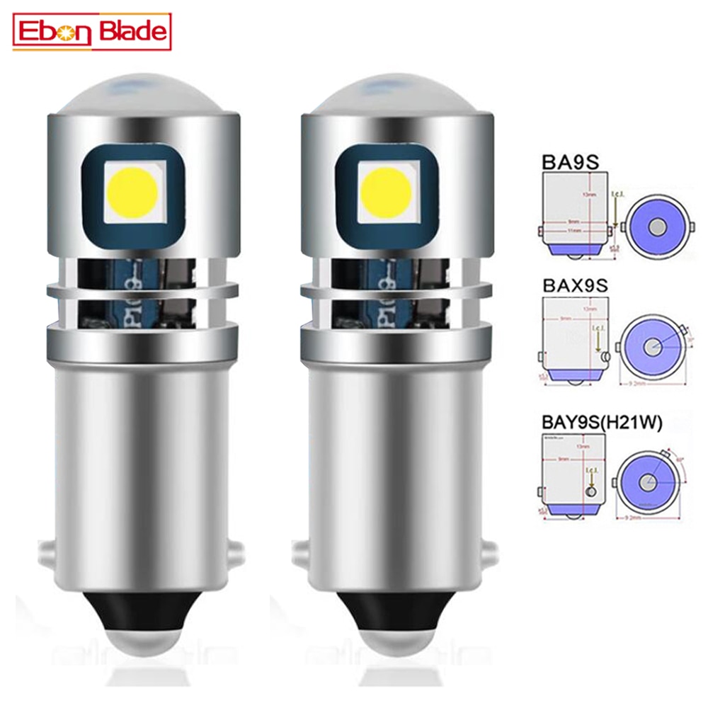 2Stck BA9S T4W LED-lampe 12v 24v BAX9S H6W H5W Bucht9S H21W Auto Hinten Nebel Licht Auto umkehren Parkplatz Lichter Innen Kuppel Lampen Weiß
