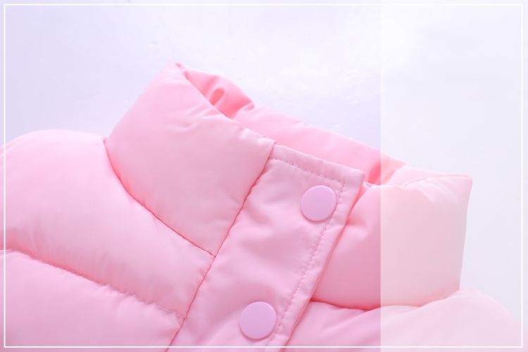 Baby drenge piger dunvest vinter tykkere varm vest høj krave småbørn afslappet toppe tøj solide børn outwear veste 3-8t