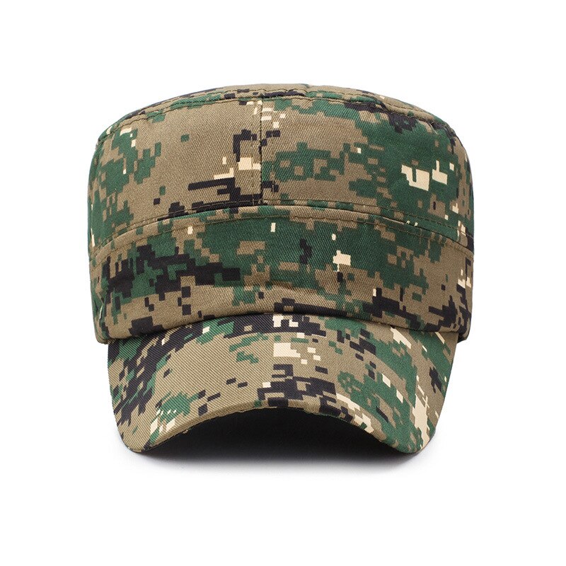Gorra de camuflaje Digital, gorros de camuflaje tácticos para hombres, gorra plana con orejeras, gorra de béisbol para el ejército al aire libre, gorras de Hip Hop para hombres
