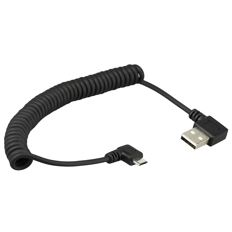 40cm usb 2.0 hane till micro usb 2.0 hane 90 graders micro usb vinklad vänster eller höger vinklad indragbar dataladdningskabel
