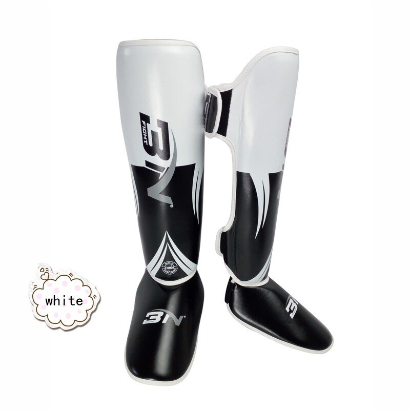 Pretorian Best Shin Protectors Shin Pads Sanda Kick boxing Leggings Karate Ankle Guard Muay Thai MMA Fighting Shin Guards: white / M