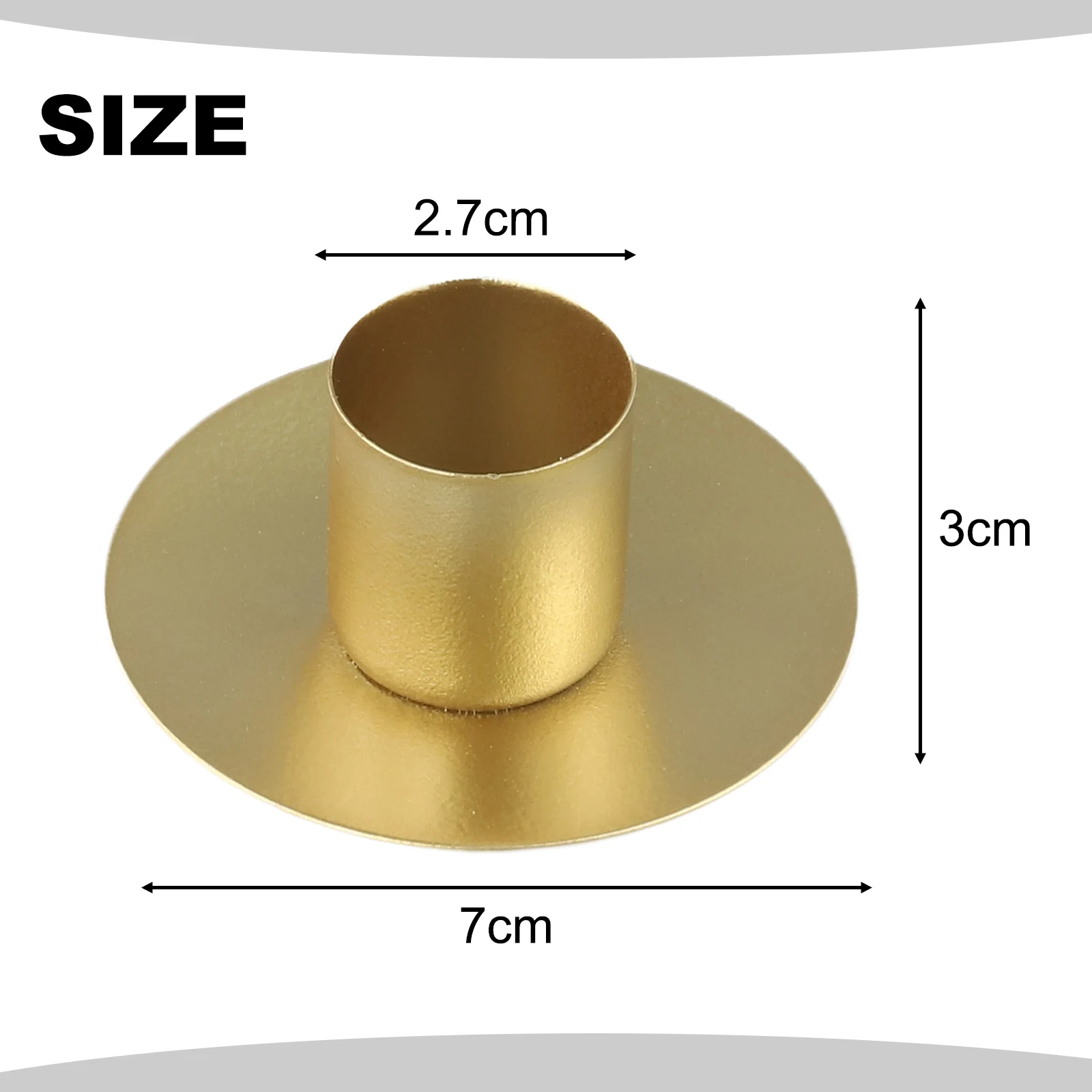 1pcs Candle Holder Desktop Candlestick Adornment Metal Candlestick Taper Candle Holder With Handle Home Wedding Decorations