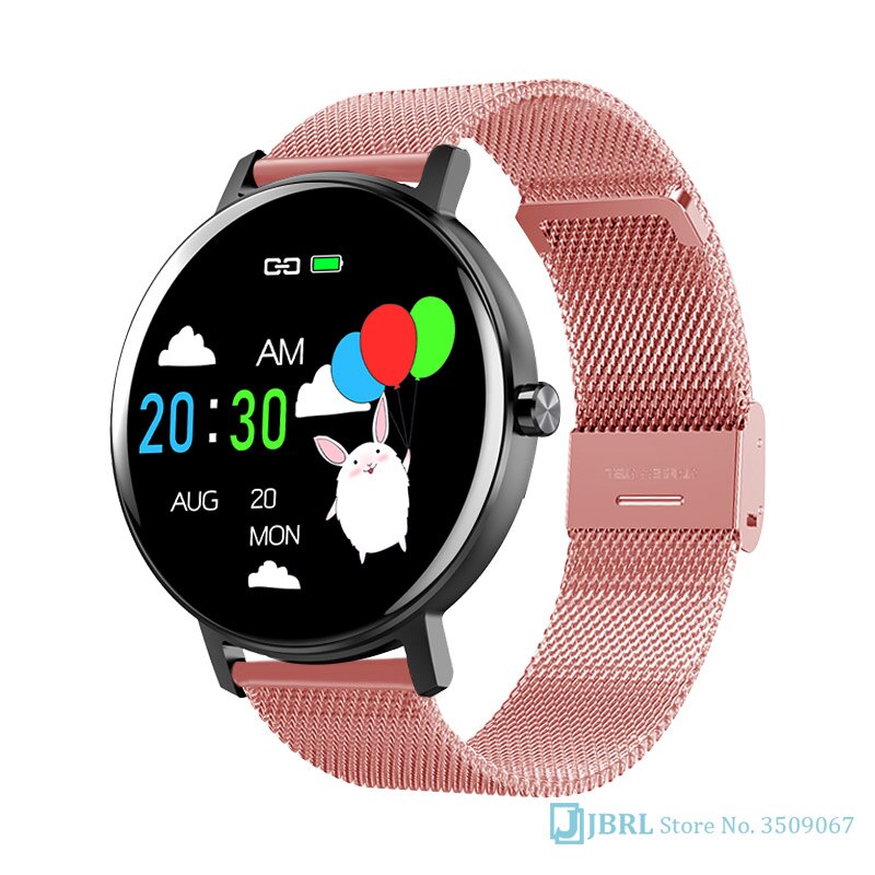 Rundt digitalt ur mænd sport kvinder ure elektronisk led herre armbåndsur til mænd kvinder ur kvindeligt dame armbåndsur timer: Stål rose guld