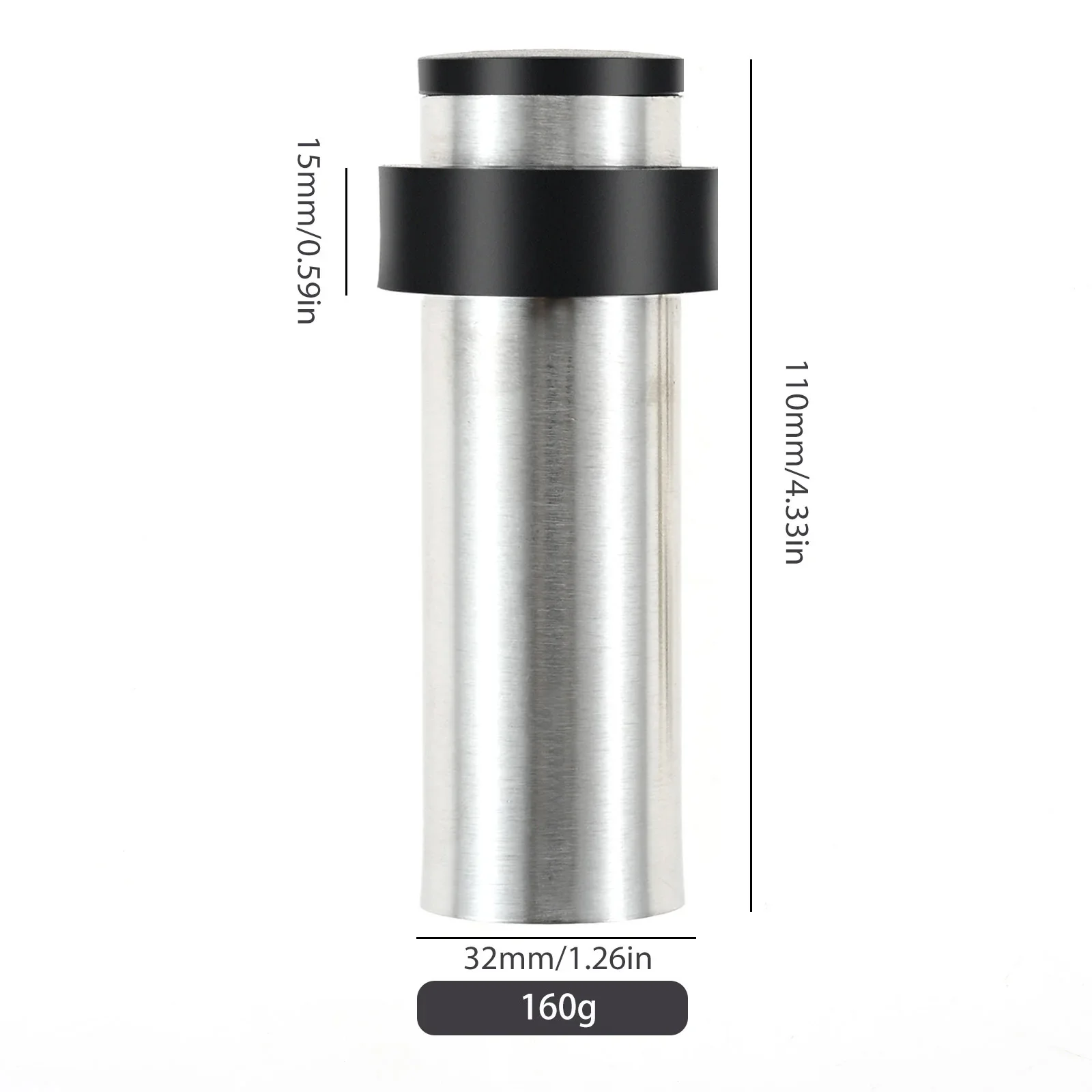 Tope de puerta silencioso de acero inoxidable, Tope de puerta cilíndrico anticolisión montado en la pared, para puertas de azulejos de cerámica, vidrio y madera, 1 unidad: Azul