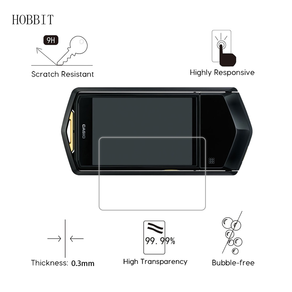 2Pack Voor Casio Exilim EX-TR750 TR80 0.15Mm 5H Clear Screen Protector Digitale Camera Anti-Kras Pet film Niet Glas