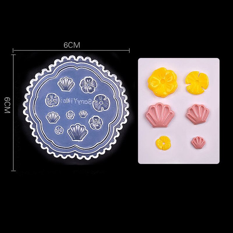 3D Acryl Carving Mold voor Nail Art Decoraties DIY Zachte Siliconen Nail Art Bloemen Bladeren Patroon Template Nagels: 4