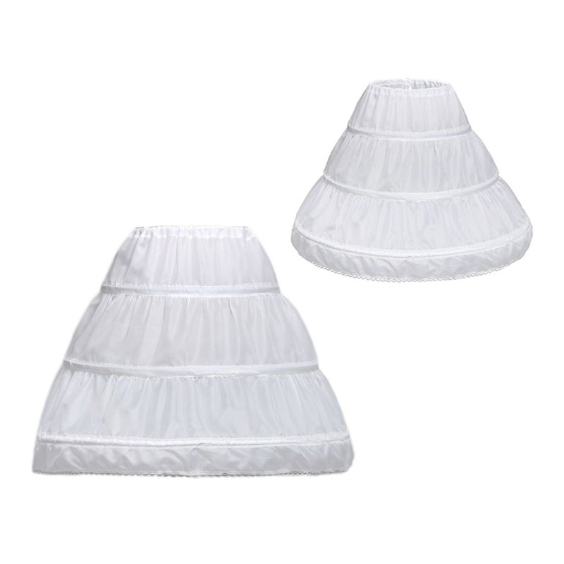 Enfants princesse jupe jupon filles robe de mariée avec cerceau jupes accessoires cordon réglable taille doublure 50PE