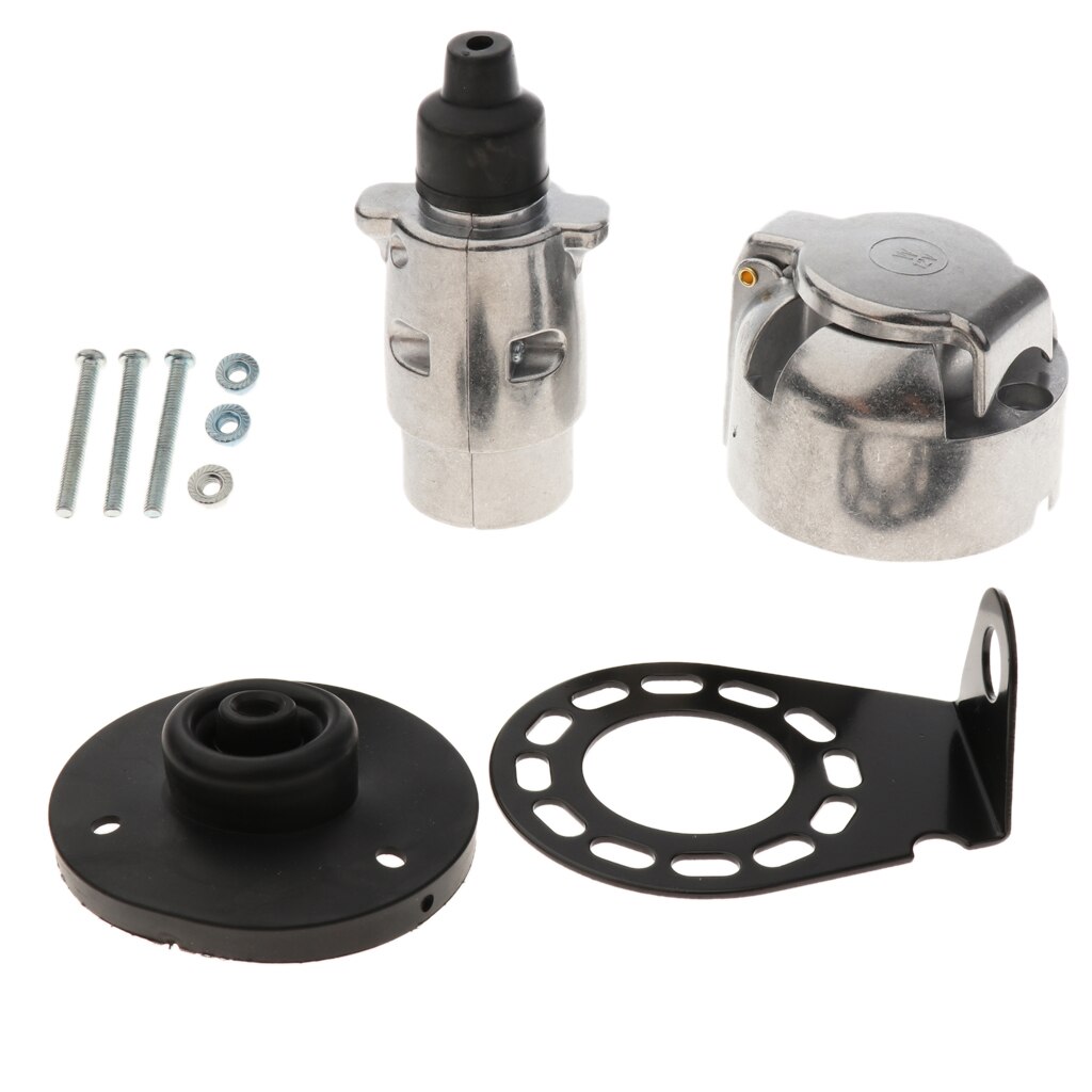 Caravan Boat Trailer 7 Pin Electrical Plug Socket Kit Wiring Connector 12N