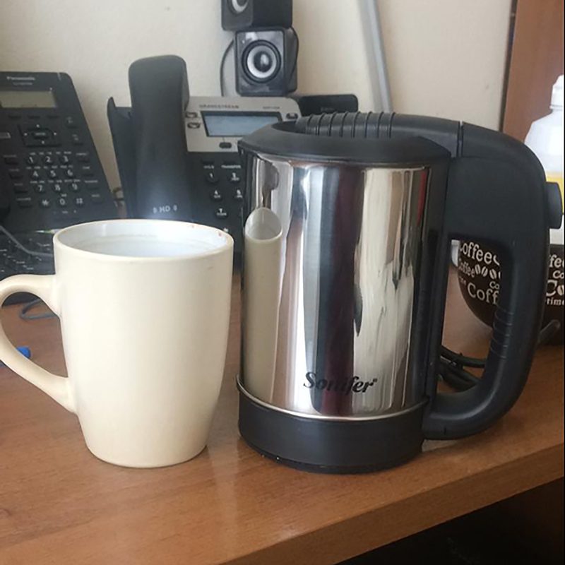 Mini bouilloire électrique portable en acier inoxydable, bouilloire à thé et à café, pot à eau de voyage, hôtel et voyage en famille, 600W, 0,5 l