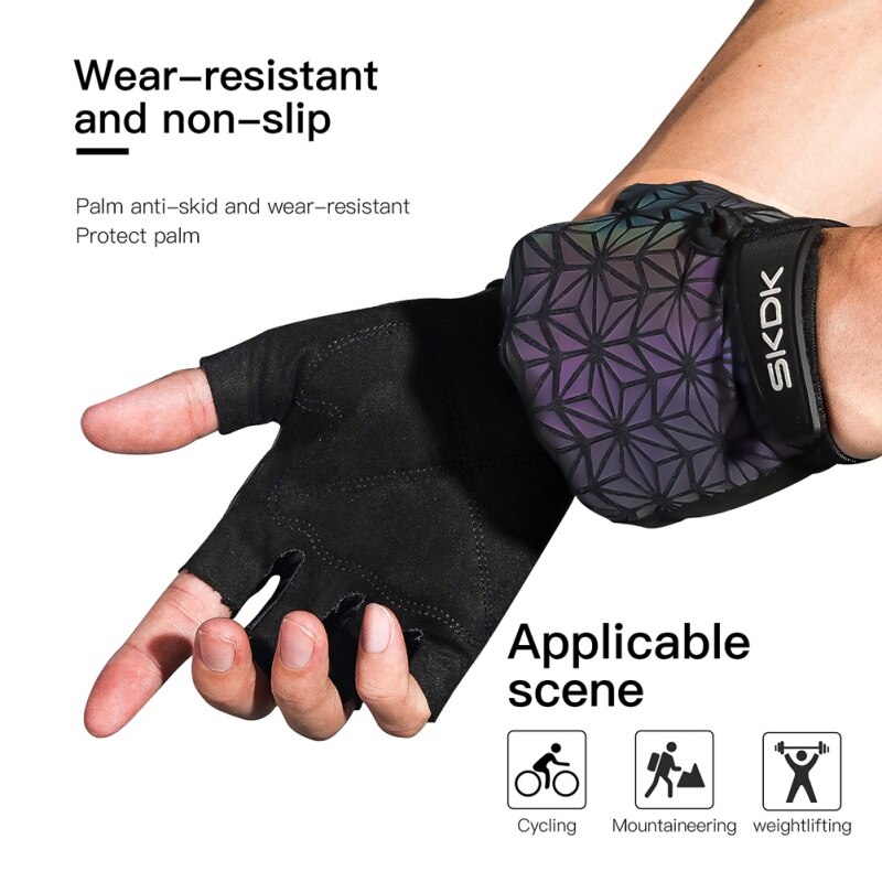 Professionele Gym Fitness Handschoenen Body Building Gewichtheffen Handschoenen Sport Oefening Fietsen Handschoen Half Vinger Hand Protector