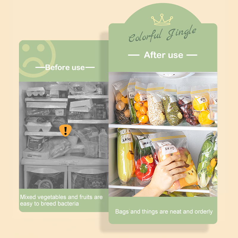 Multipurpose Food Storage Bag Transparent Refrigerator Freezer Sealed Bag Clear Durable Leakproof Food Bag Home Kitchen Supplies