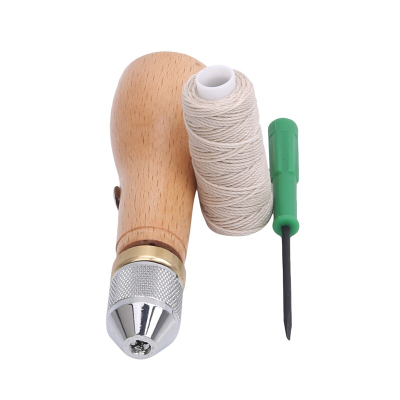 Leather Sewing Kit Needle And Waxed Thread Leather Sail Canvas Heavy Repair Speedy Stitcher Sewing Awl Tools: Default Title