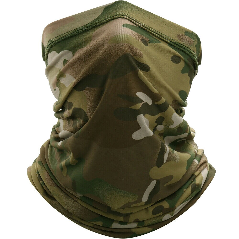 Cycling Face Bandana Outdoor Sports Women Men Headband Face Mask Neck Warmer Triangle Ice Silk Cool Scarf: camouflage color 2