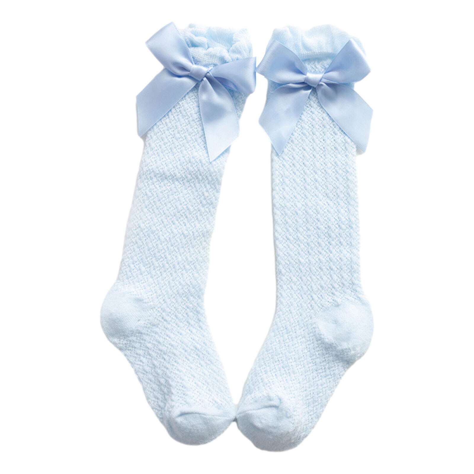 Kids Sokken Baby Meisjes Kniehoge Socking Katoen Zachte Kant Kinderen Sokken Prinses 0-3Yrs Peuter Meisje Beenwarmers Party: Blue