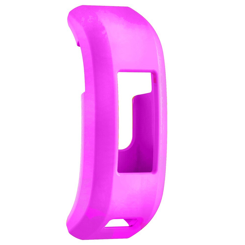 Eieuuk zachte siliconen vervangende band beschermhoes voor de garmin vivosmart hr activity tracker: Paars