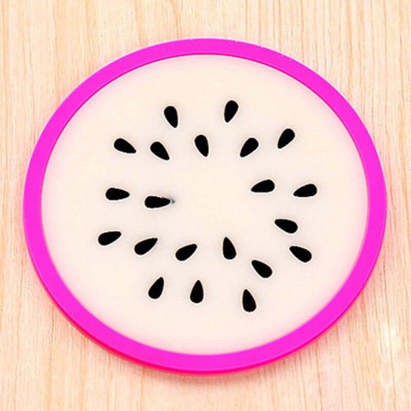 Cute Coaster Fruit Shape Silicone Cup Pad Slip Insulation Pad Mat Cup Drink Holder Placemat Mug Stand Home Kitchen Accessories