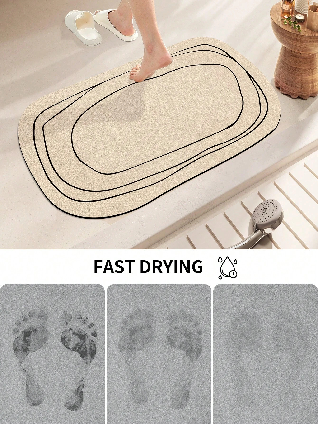 Bathroom Carpet Mat Bathroom Modern Diatomaceous Earth Bath Mat Soft and Comfortable Suitable for The Bathroom Floor Mat
