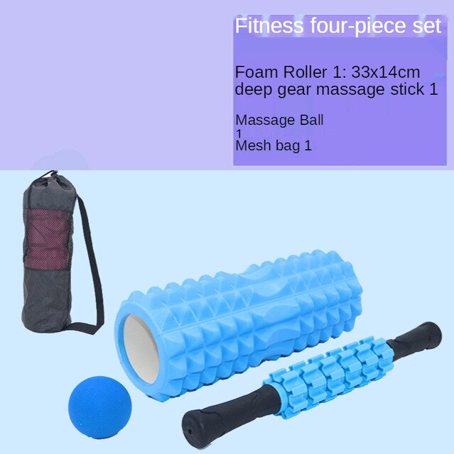 Yoga massage stick roller muscle relaxation shaft spiked club massage roller rolling leg stick fitness stick fascia Rod: Mixed 5