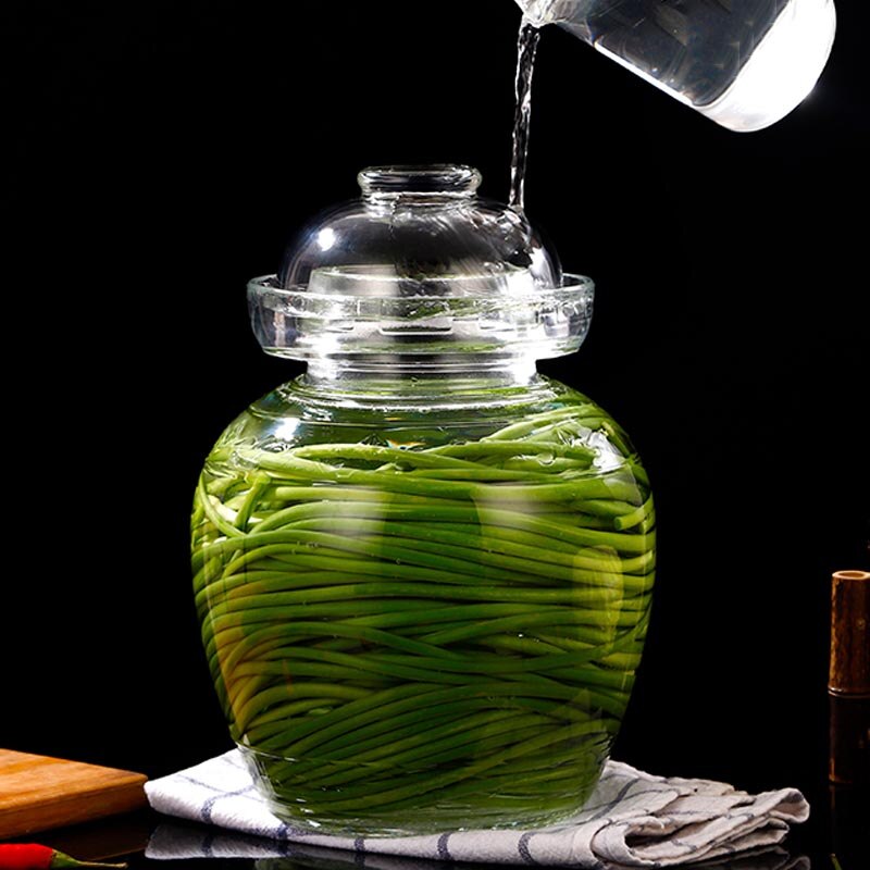1500/2500 ml Thicken Glass Pickle Jar Home Pickling Pickles Container Kitchen Accessories Kimchi Jars Pickled Storage Tank