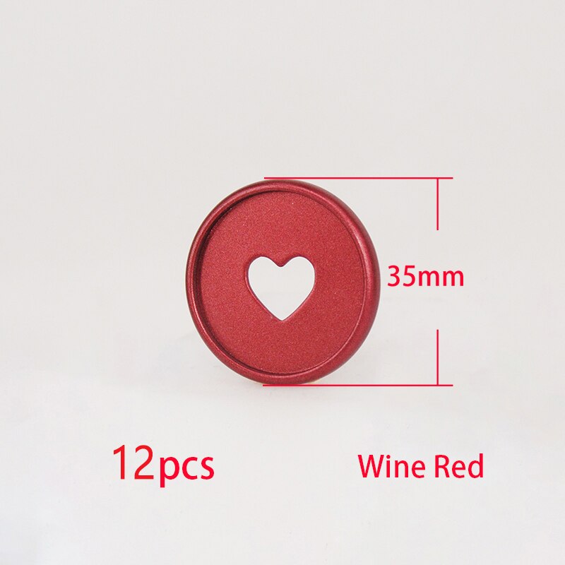 12 sztuk 35mm matowe grzyby Hole dyski wiążące pierścienie plastikowe Notebook Binder dyski grzyb pierścień wiążące Planner Binder dostaw: Wine Red-12pcs