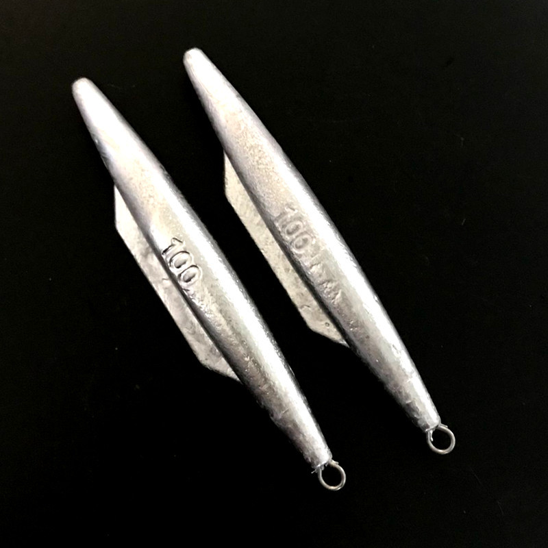 Sous-marin mer bateau en forme de 100g 150g poids plomb goutte pêche plombs pêche attirail boîte accessoires anneau outil Kit