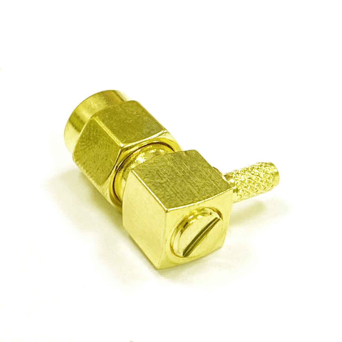 1Pc Sma Male Plug Rf Coax Modem Converter Connector Crimp RG316 RG174 LMR100 Haakse Verguld