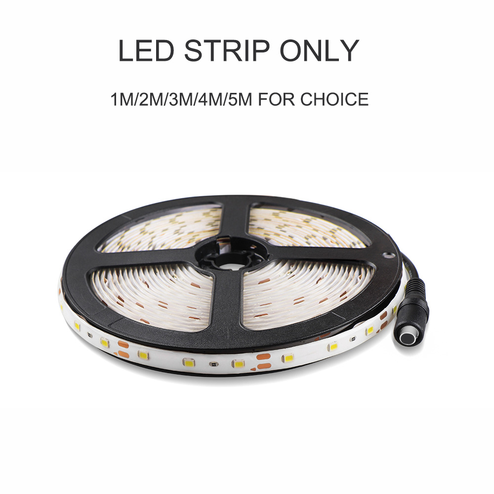 Dc 12V Led Strip 2835 Motion Sensor Controller Auto On/Off IP65 Waterdichte Flexibele Led Tape 1M 2M 3M 5 M Sensor Bed Licht: Strip Only / Warm White / 2m