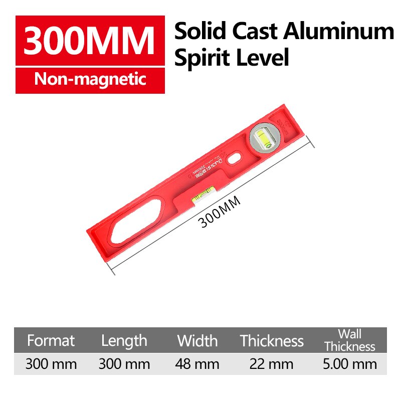 Ingbont 300-1000mm magnetisk vattenpass linjal digital gradskiva vinkelsökare lutningstest 360 graders bubbelmätningsverktyg: 300mm icke-magnetiska