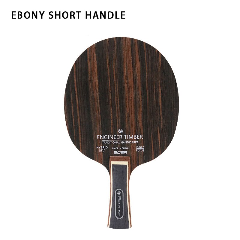 Pala de raqueta de tenis de mesa, 5 capas de madera + 2 capas de carbono, hoja de Ping Pong de alta velocidad para jugadores ofensivos de ataque rápido: short handle C