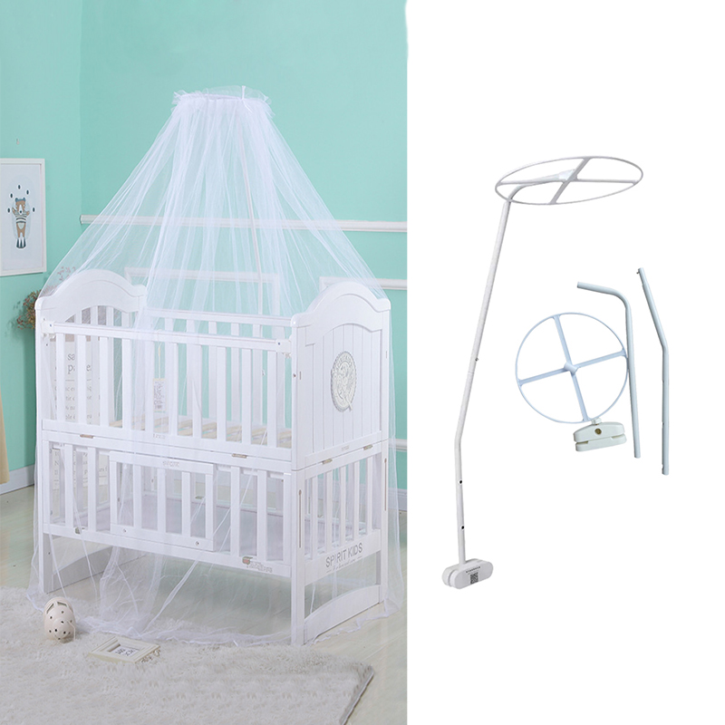 Kinderbett-Überdachung, Moskitonetz-Ständer, Halter-Set, verstellbar, zum Aufstecken, für Kinderbett-Überdachung, Halter, Rack, Moskitonetz-Zubehör, 0, 12 Monate: Rosa