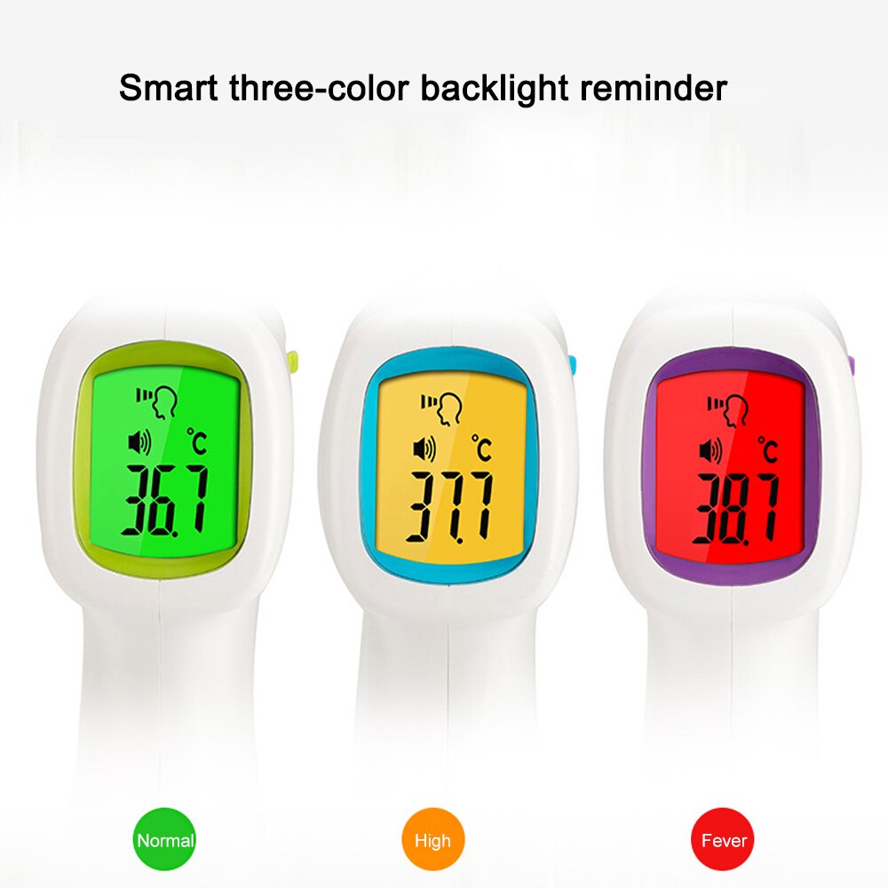 Termómetro infrarrojo para niños y bebés, termómetro electrónico casero con pantalla Digital de tres colores, termómetro infrarrojo sin contacto