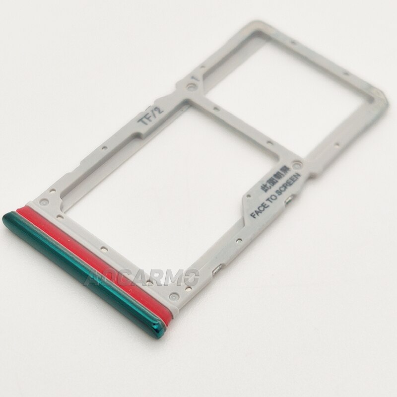 Aocarmo Sim Kaarthouder Voor Xiaomi Redmi Note 8 Pro Note8 Originele Mobiele Telefoon Behuizing Micro Sd Card Tray adapter Slot