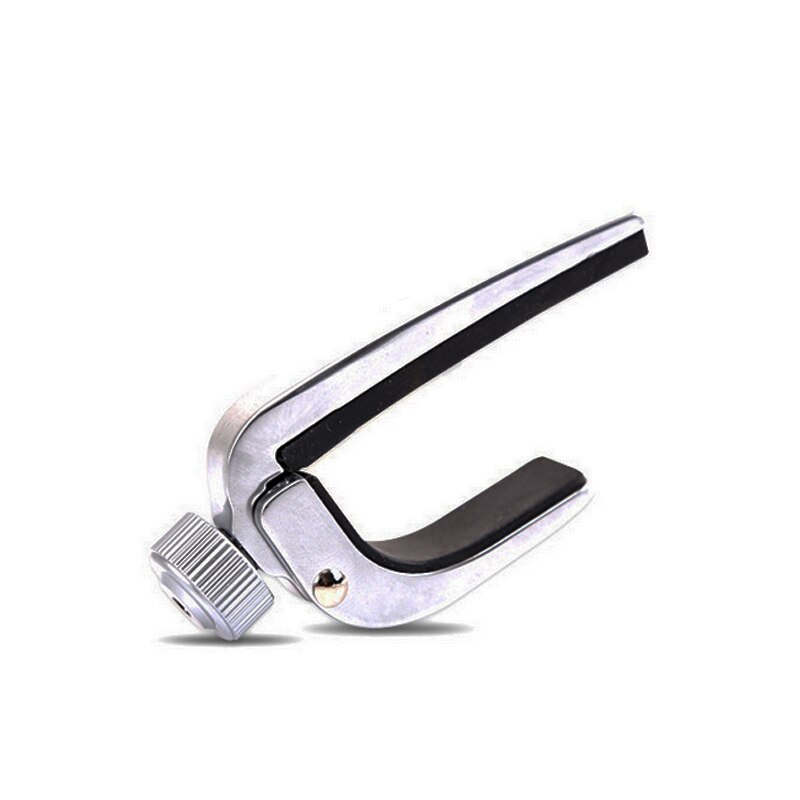 Alice A007J Adjustable Roller Metal Guitar Capo Clamp Key Capotraste for Acoustic Electric Guitar Ukulele Silver Bronze: Silver