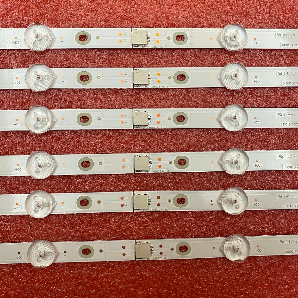 12 stk/sett led bakgrunnsbelysningslist for 55 pus 6503/12 55 pus 6412 55 pus 7503 55 pus 6162 55 pus 6262 55 pus 6753 55 pus 7303 55 pus 6703 tpt 550 u 1