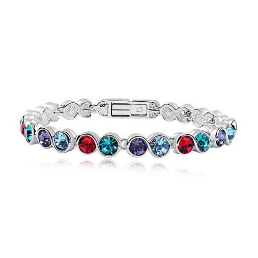 Cooper charm Shiny Austria Crystal Bracelets & Bangles Women Accessories: Multicolor