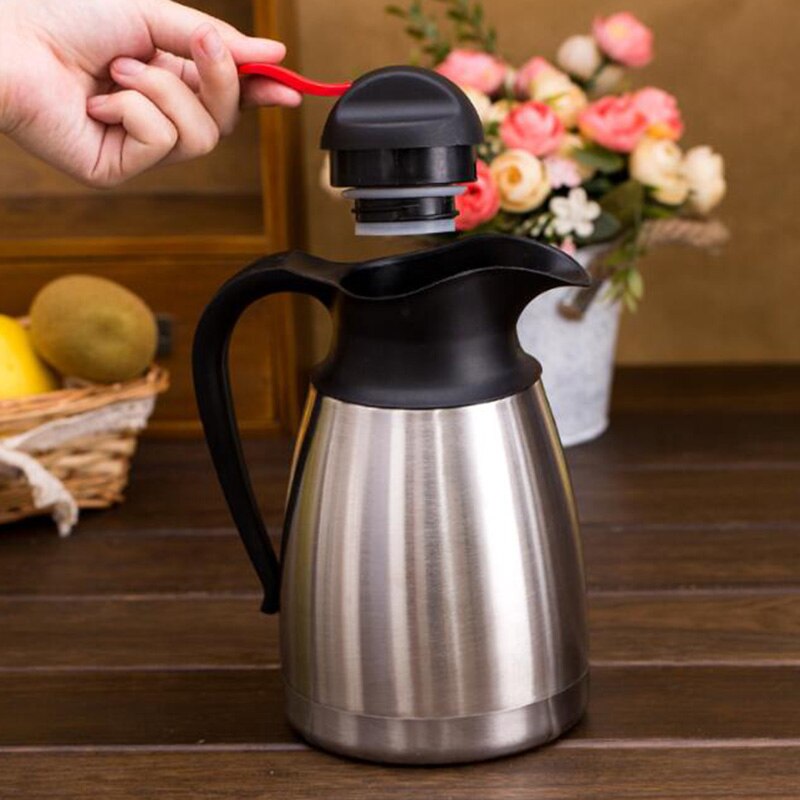 1.2l/1.5l/2l vannflasker i rustfritt stål kaffekanne termisk karaffel isolasjon vakuumkolbe vannkoker kanne kolbe vannkoker