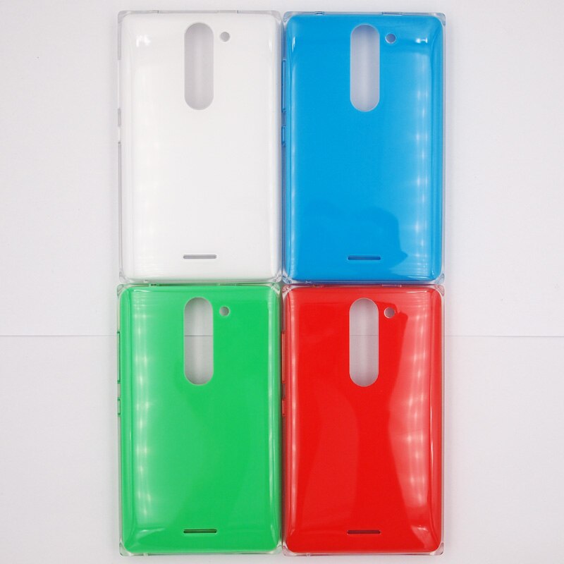 BaanSam Novo Colorido Tampa Traseira Porta Da Bateria Caso Da Habitação Para Nokia Asha 502 Com Botões De Volume De Energia