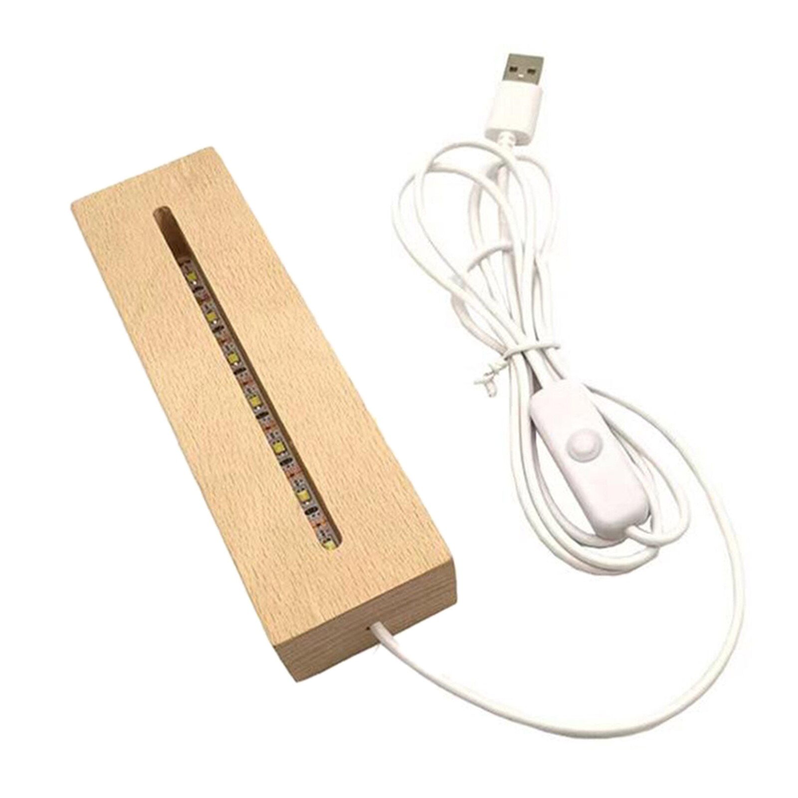 LED Night Light Base Acrylic Display Lighted Base Stand Lamp USB Light for Crystals Glass Resin Art Jewelry Support Home Decor