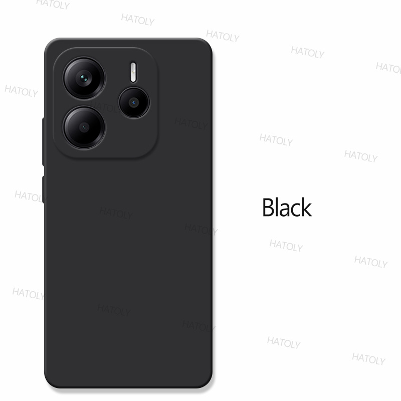 For Xiaomi Redmi Note 14 4G Case Xiaomi Redmi Note 14 4G Cover TPU Shockproof Liquid Silicone Phone Case Xiaomi Redmi Note 14: black / For iPhone 16 Pro Max
