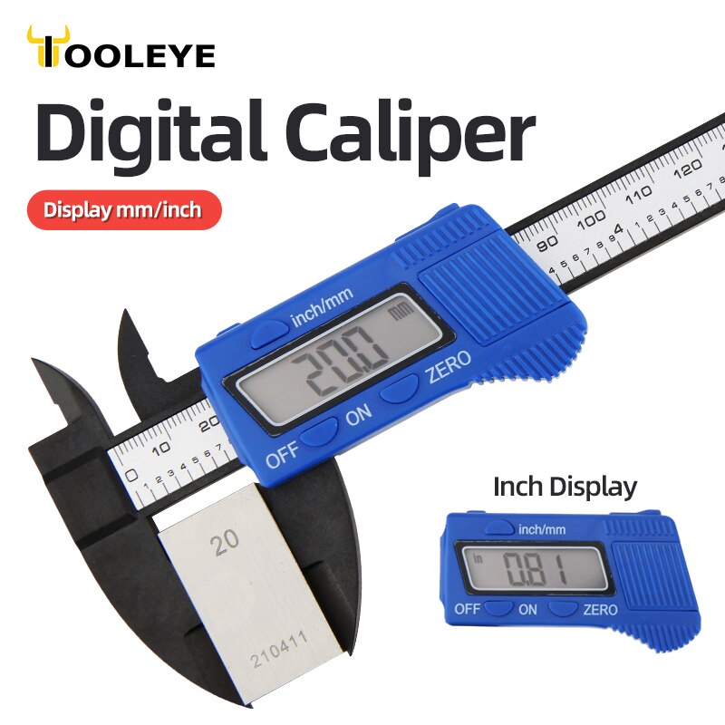 Digital Caliper Electronic Plastic Vernier Calipers 100mm/150mm LCD Screen Instrument Micrometer Depth Measuring Tool
