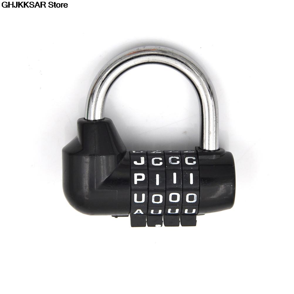 Candado de seguridad de alto grado, combinación de letras de 4 dígitos, candado de código de seguridad de viaje, candado de contraseña diaria, 1 ud.
