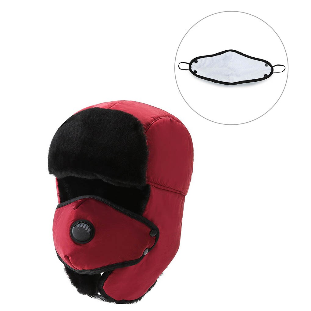 Winter Fluff Cap Outdoor Sports Cap Windproof Warm-Keeping Hat Skiing Hiking Northern Europe Winter Face Cover With Ventilation