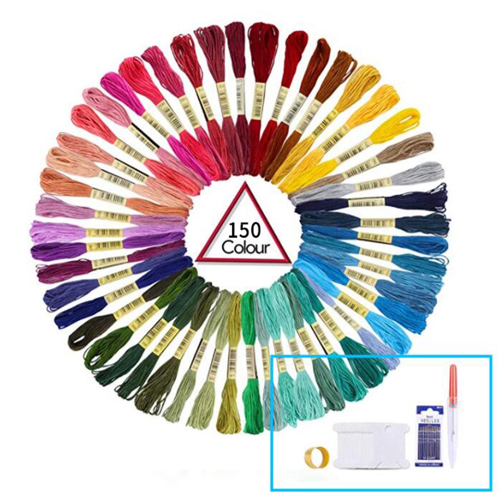 1500pcs Colorful Embroidery Thread Set Cross Stitch Floss Threads Cotton Sewing Skeins Skein Kit DIY Handkitting Sewing Threads