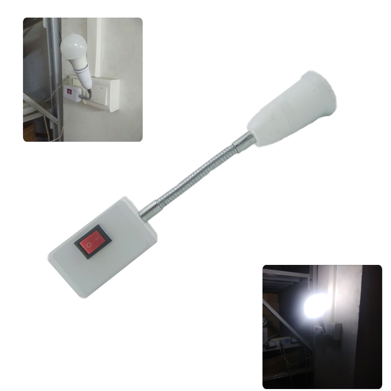 Flexibele E27 Licht Lamp Adapter Extension Converter Muur Base Houder Schroef Socket Eu Us Plug Lamphouder Ac 100 -240 V