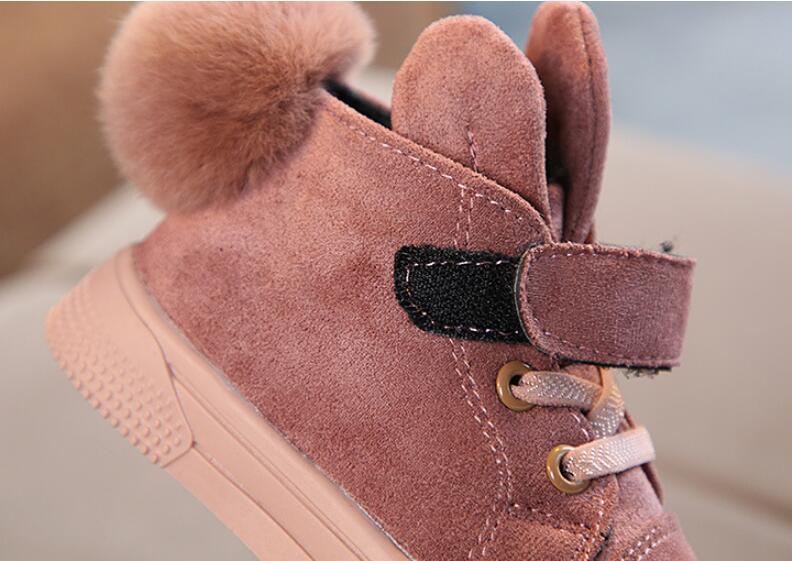 winter girls snow boots children plus velvet ankle boots girl warm baby cotton shoes princess shoes