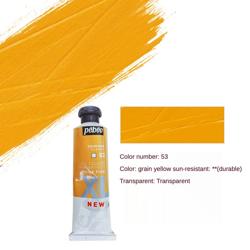 Pebeo 200ML Oil Paints Tube Single Oil-painting Pigment Colors for Artists Students Beginners Art Supplies Part 2: 53-200ML
