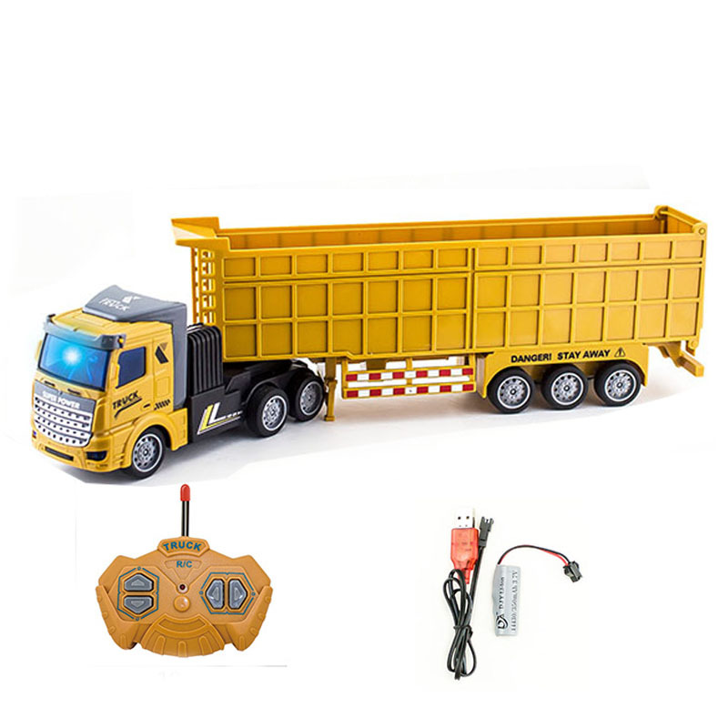 1/48 4ch trådløs fjernbetjening ingeniør lastbil tunge transport lastbil stor lastbil dump truck dreng model legetøj: Qh200-2