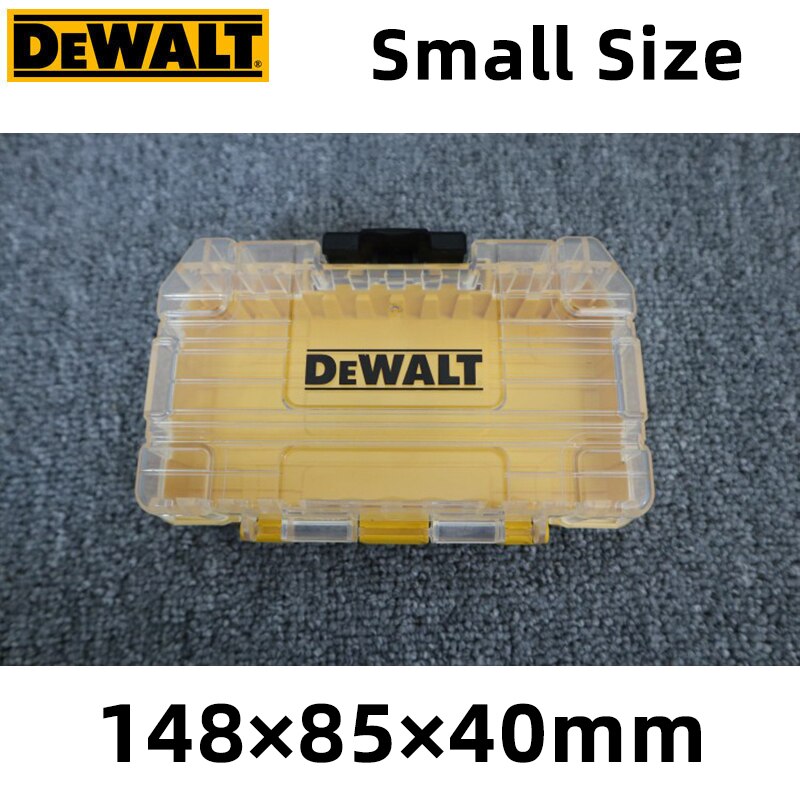 Dewalt Originele Gereedschapskist Tough Case Kleine Medium Onderdelen Accessoires Opslag Boor Onderdelen Bit Box Stapelbaar Combinatie Toolkit