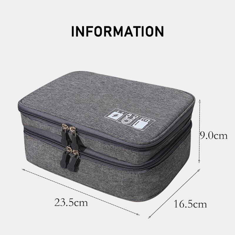 Bolsas de viaje de almacenamiento, organizador de accesorios electrónicos, cubos de embalaje digitales, auriculares portátiles, bolsa de cámara, novedad